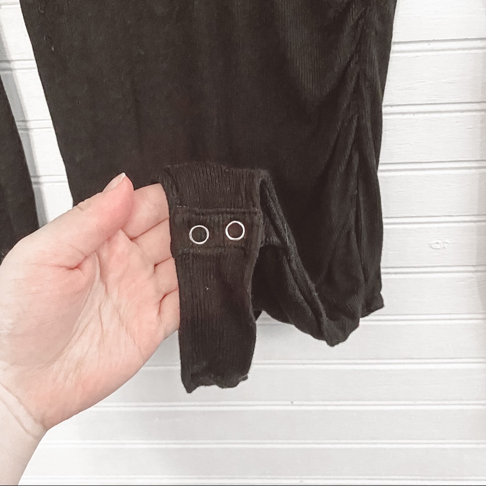 n:PHILANTHROPY Long Sleeve Crossbody Black Body Suit Small NWT - Picture 4 of 6